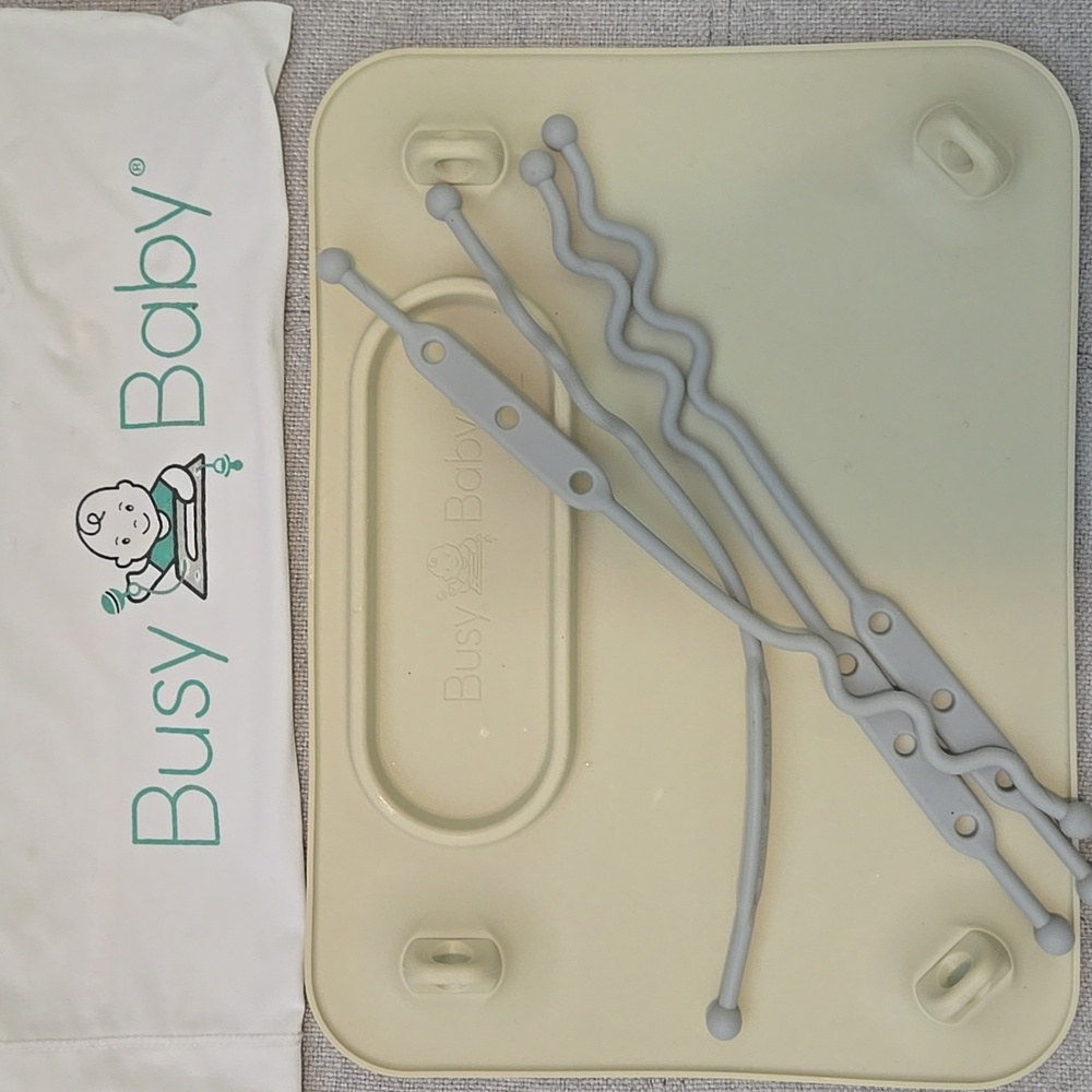 Busy Baby Cream Placemat with Straps
